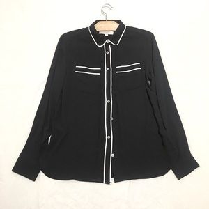 LOFT Long Sleeve Shirt Blue